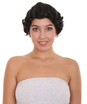 20's Flapper Women's Wig | Black Vintage Wig | Premium Breathable Capless Cap