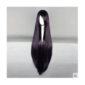 80cm Long Purple Black Cosplay Wig