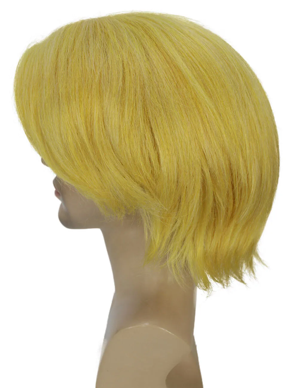 Adult Men's Short Blonde Wig | Perfect for Halloween | Flame-retardant Synthetic Fiber