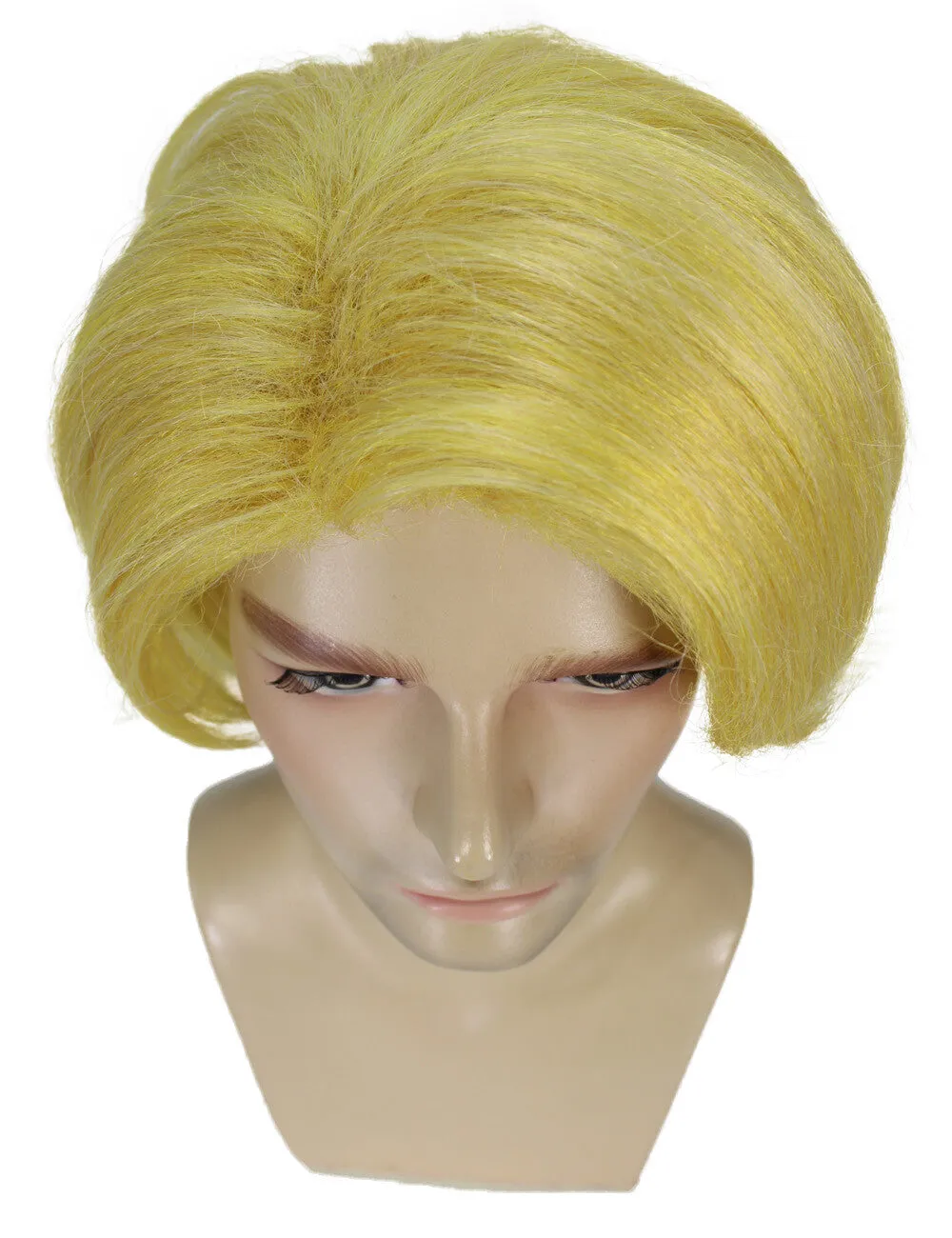 Adult Men's Short Blonde Wig | Perfect for Halloween | Flame-retardant Synthetic Fiber