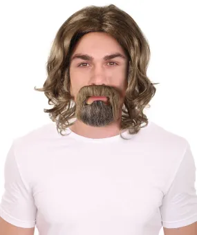 Adult Men's The Dude Big Lebowski Wig & Beard Kit | Multiple Color Options