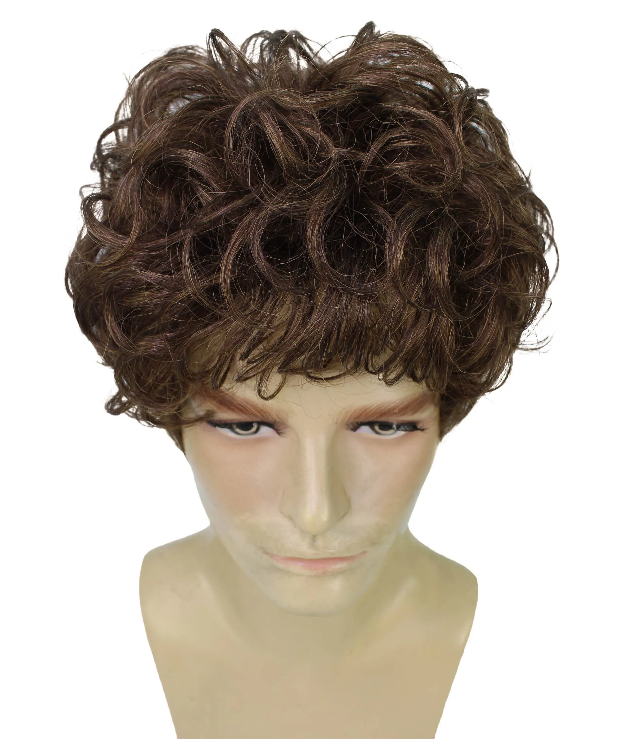 Adult Men's TV/ Movie Dark Brown Tyler Curly Wig | Best for Halloween | Flame-retardant Synthetic Fiber