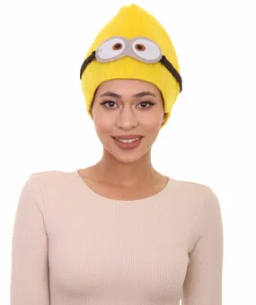 Adult Unisex Animated Movie Little Worker Yellow Wig | Premium Breathable Capless Cap | Flame Retardant Synthetic Fiber