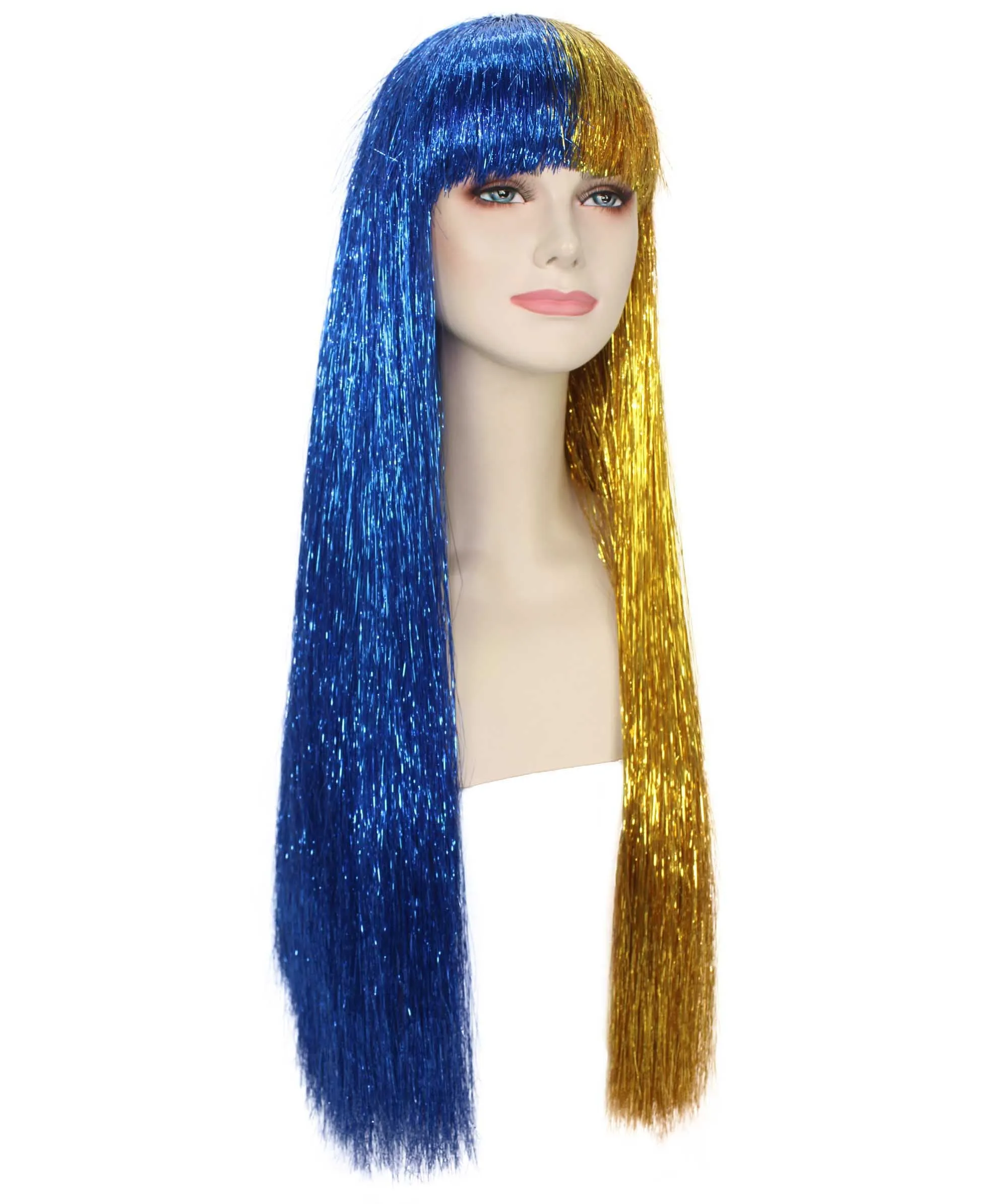 Adult Women Long Tinsel Wig Collection | Party Ready Fancy Cosplay Halloween Wig | Premium Breathable Capless Cap