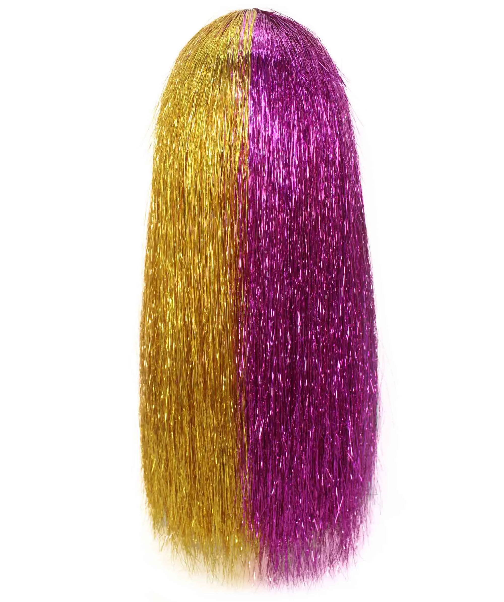 Adult Women Long Tinsel Wig Collection | Party Ready Fancy Cosplay Halloween Wig | Premium Breathable Capless Cap