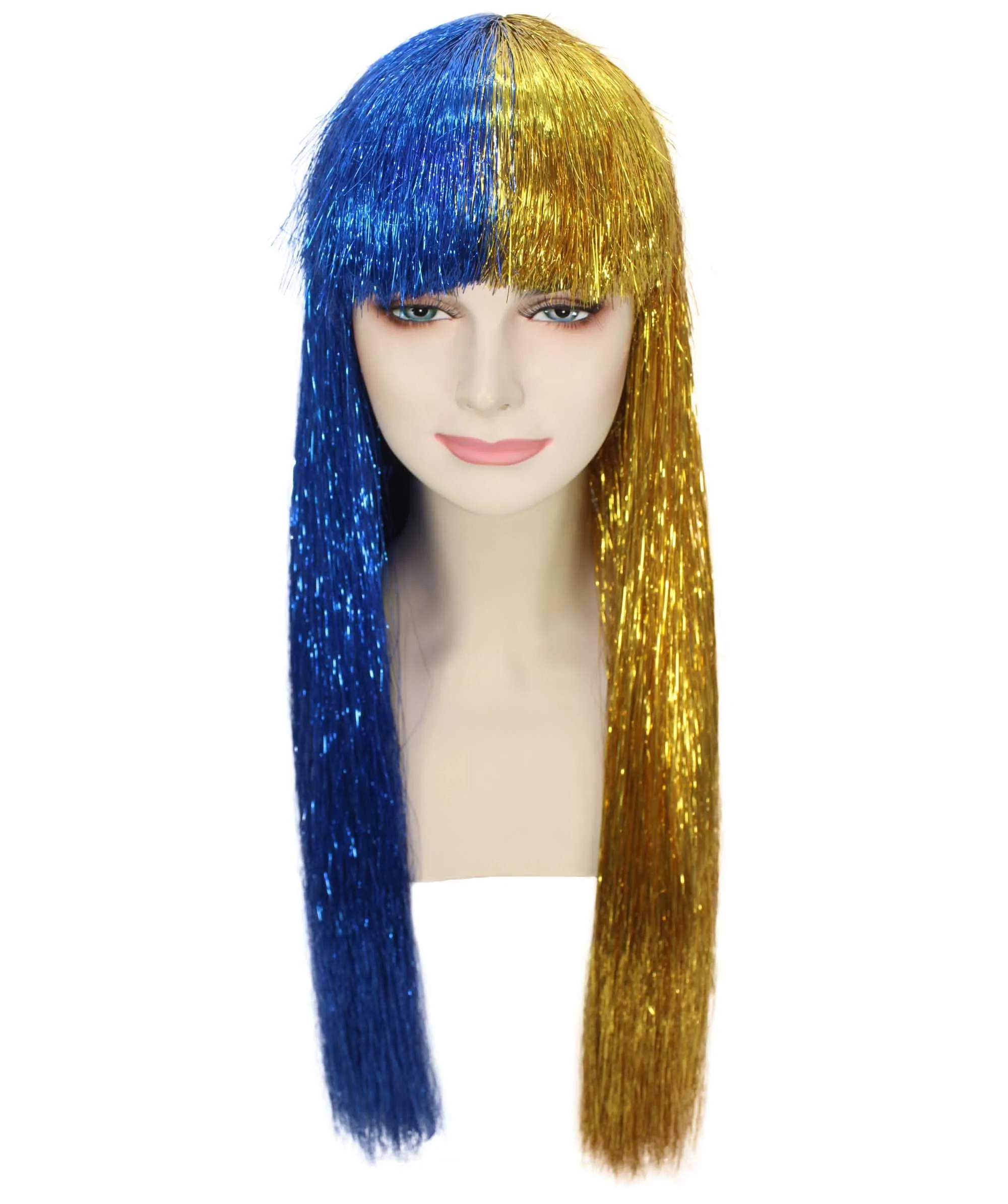 Adult Women Long Tinsel Wig Collection | Party Ready Fancy Cosplay Halloween Wig | Premium Breathable Capless Cap