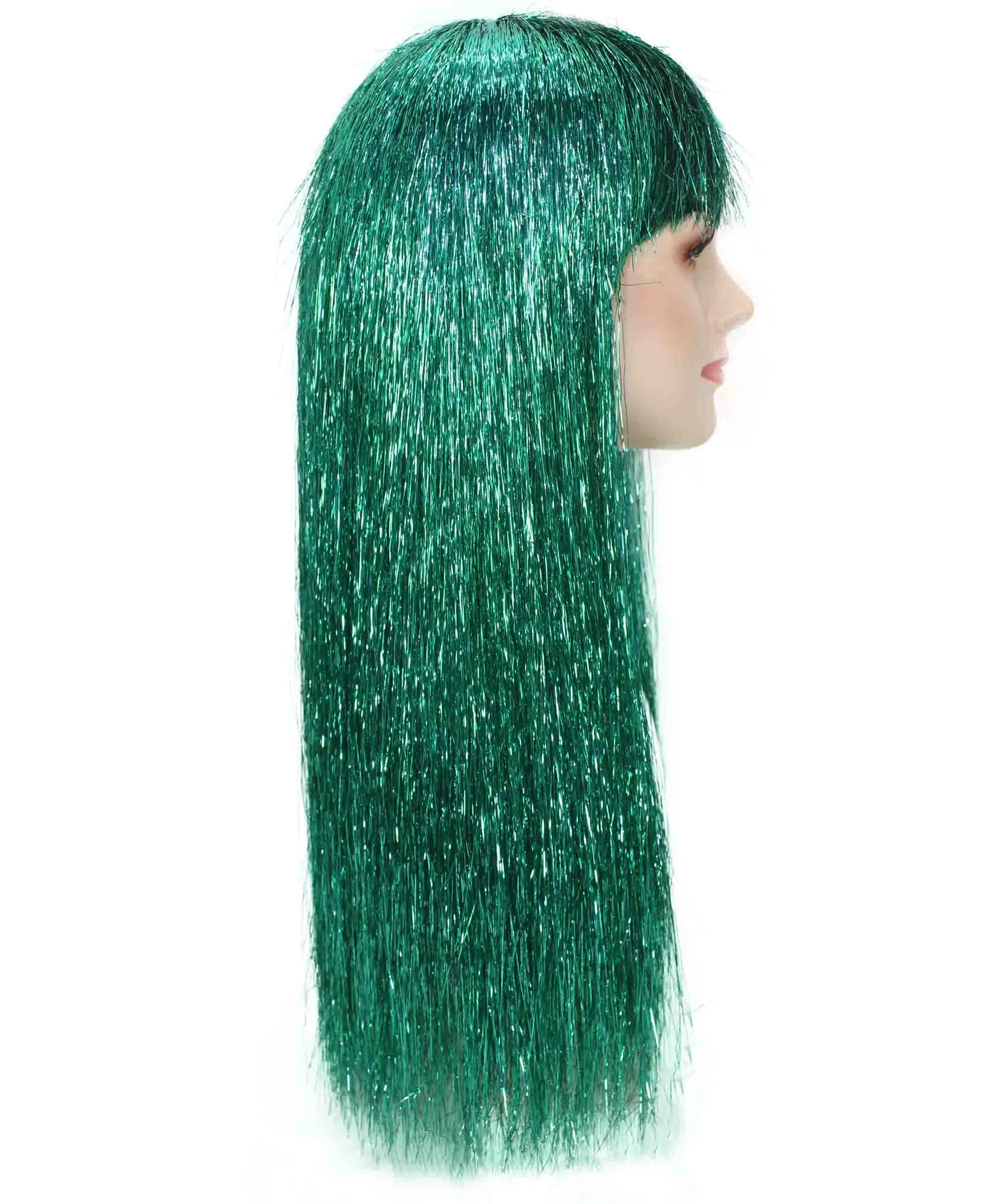 Adult Women Long Tinsel Wig Collection | Party Ready Fancy Cosplay Halloween Wig | Premium Breathable Capless Cap