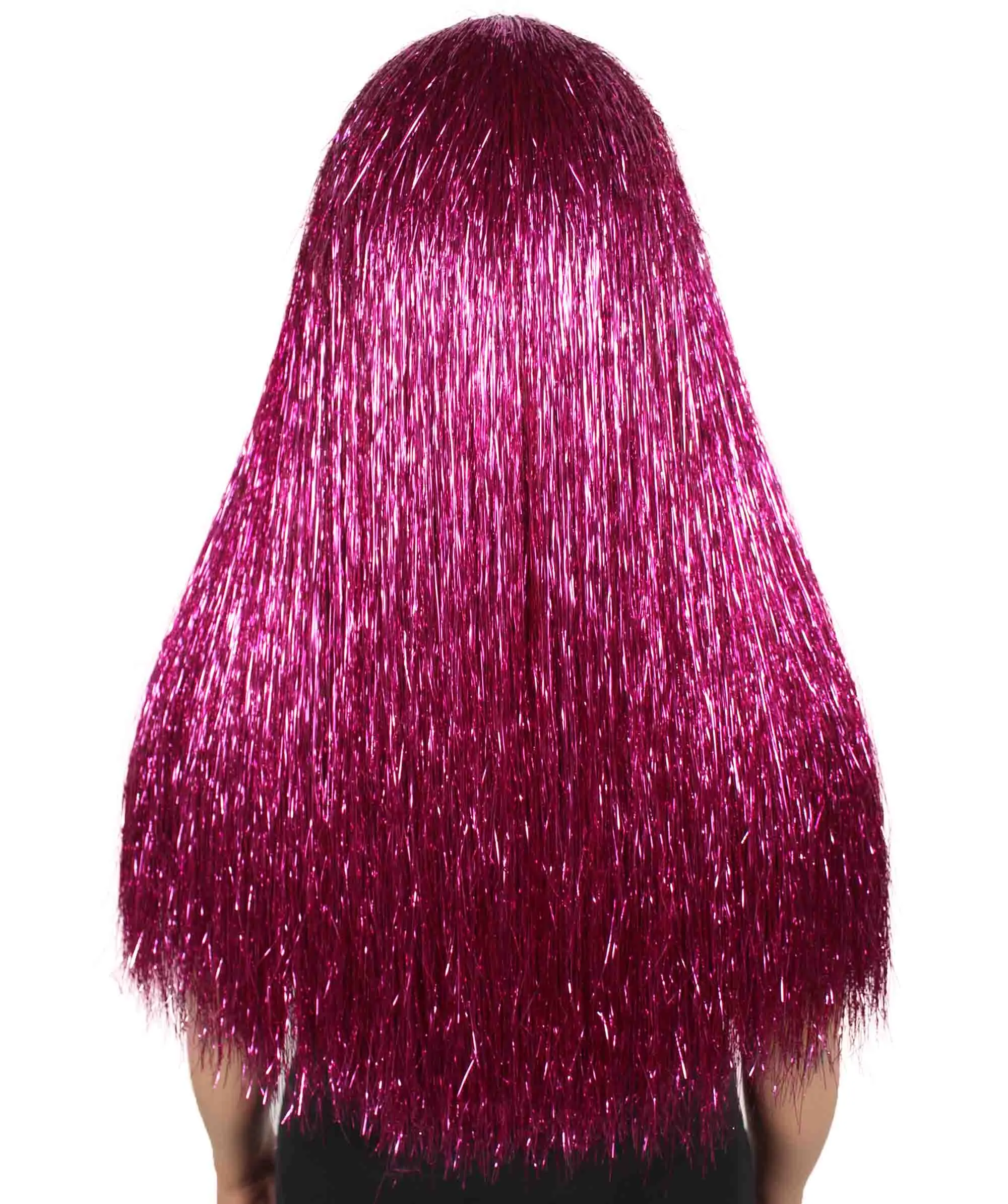 Adult Women Long Tinsel Wig Collection | Party Ready Fancy Cosplay Halloween Wig | Premium Breathable Capless Cap