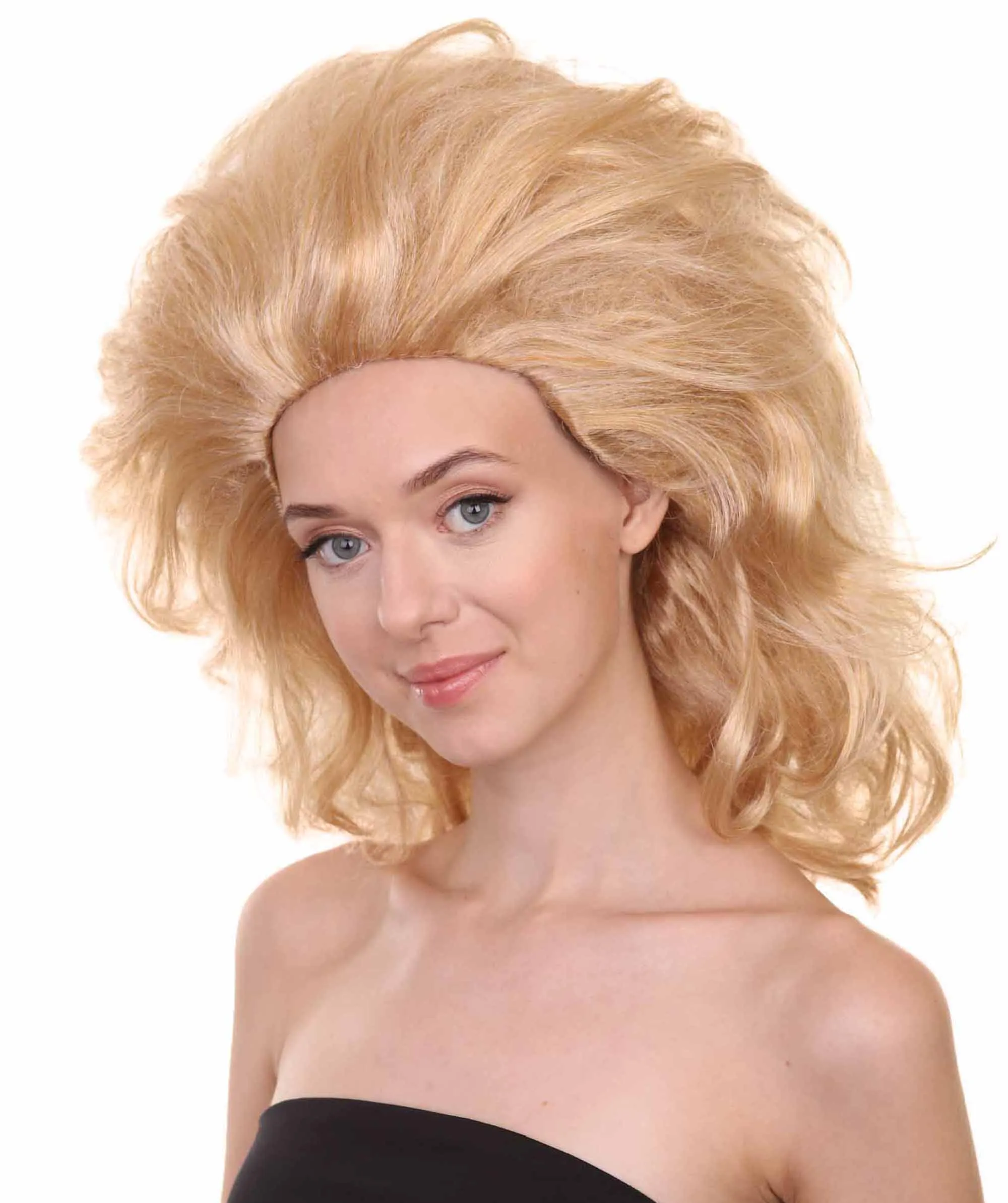 Adult Women's 17" Inch Medium Length Wavy Halloween Baroque Drag Queen Diva Costume Wig, Synthetic Soft Fiber Hair, Perfect for your next Convention and Group Party!  | HPO