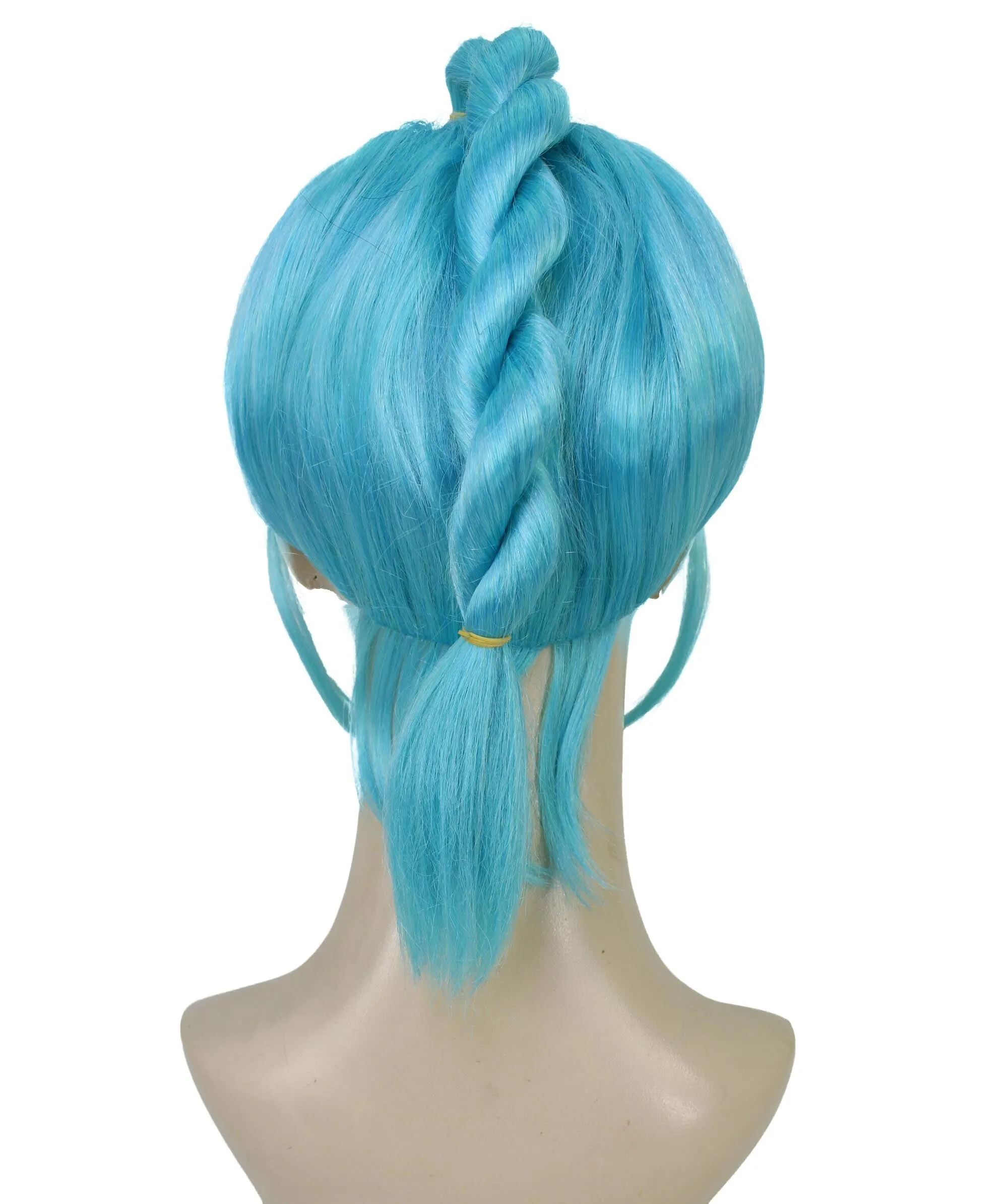 Adult Women's Anime Scientist Blue Bangs Fringe Braided Wig I Best for Halloween I Flame-retardant Synthetic Fiber