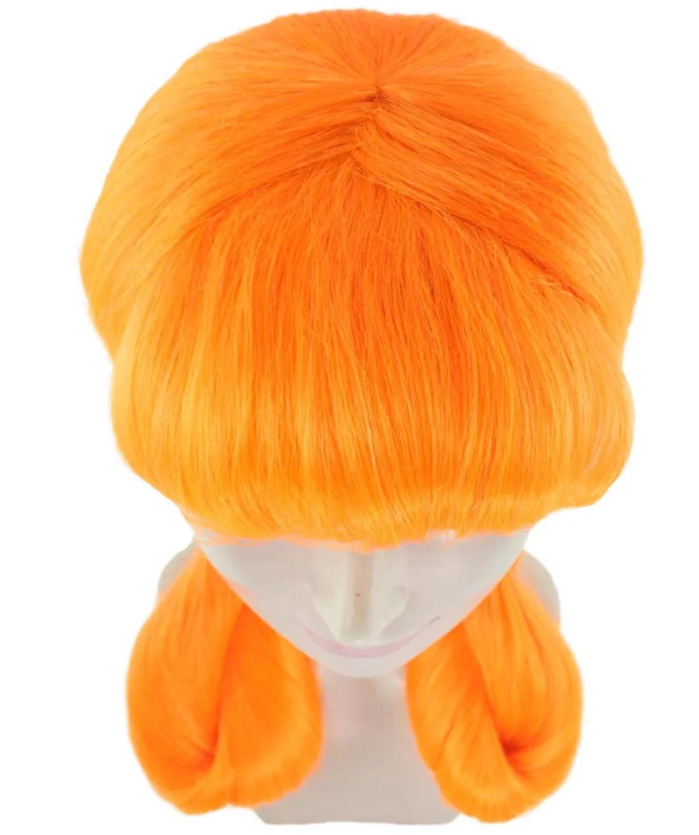 Adult Women's Candy Cartoon Character Wig | Orange Color | Perfect for Halloween