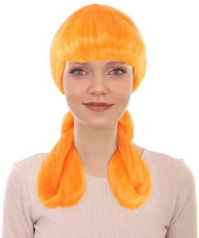 Adult Women's Candy Cartoon Character Wig | Orange Color | Perfect for Halloween