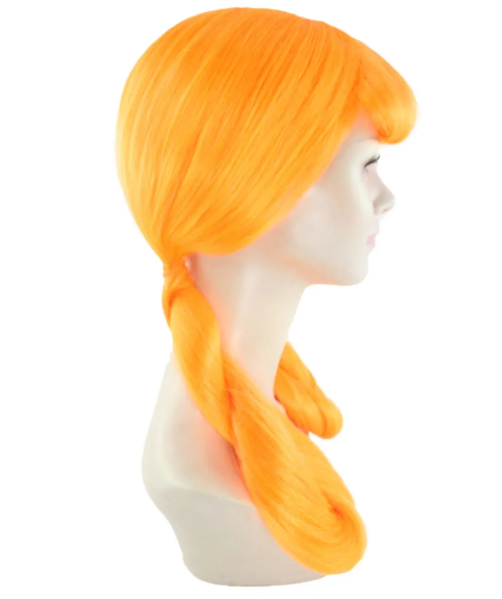 Adult Women's Candy Cartoon Character Wig | Orange Color | Perfect for Halloween