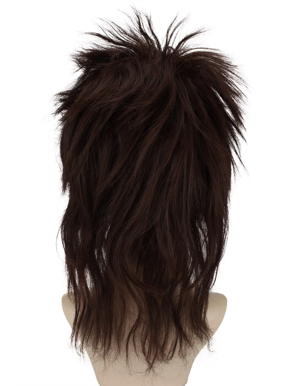 Adult Women's  Dark Brown 80's Mullet Wig | Perfect for Halloween | Flame-retardant Synthetic Fiber