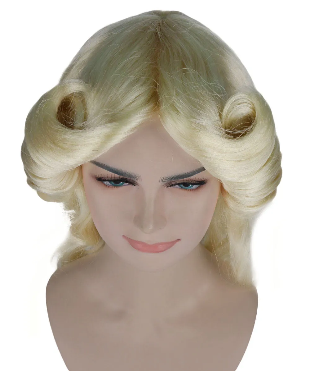 Adult Women’s Fancy Blonde Long Curly Goddess Wig | Suitable for Halloween | Premium Breathable Capless Cap