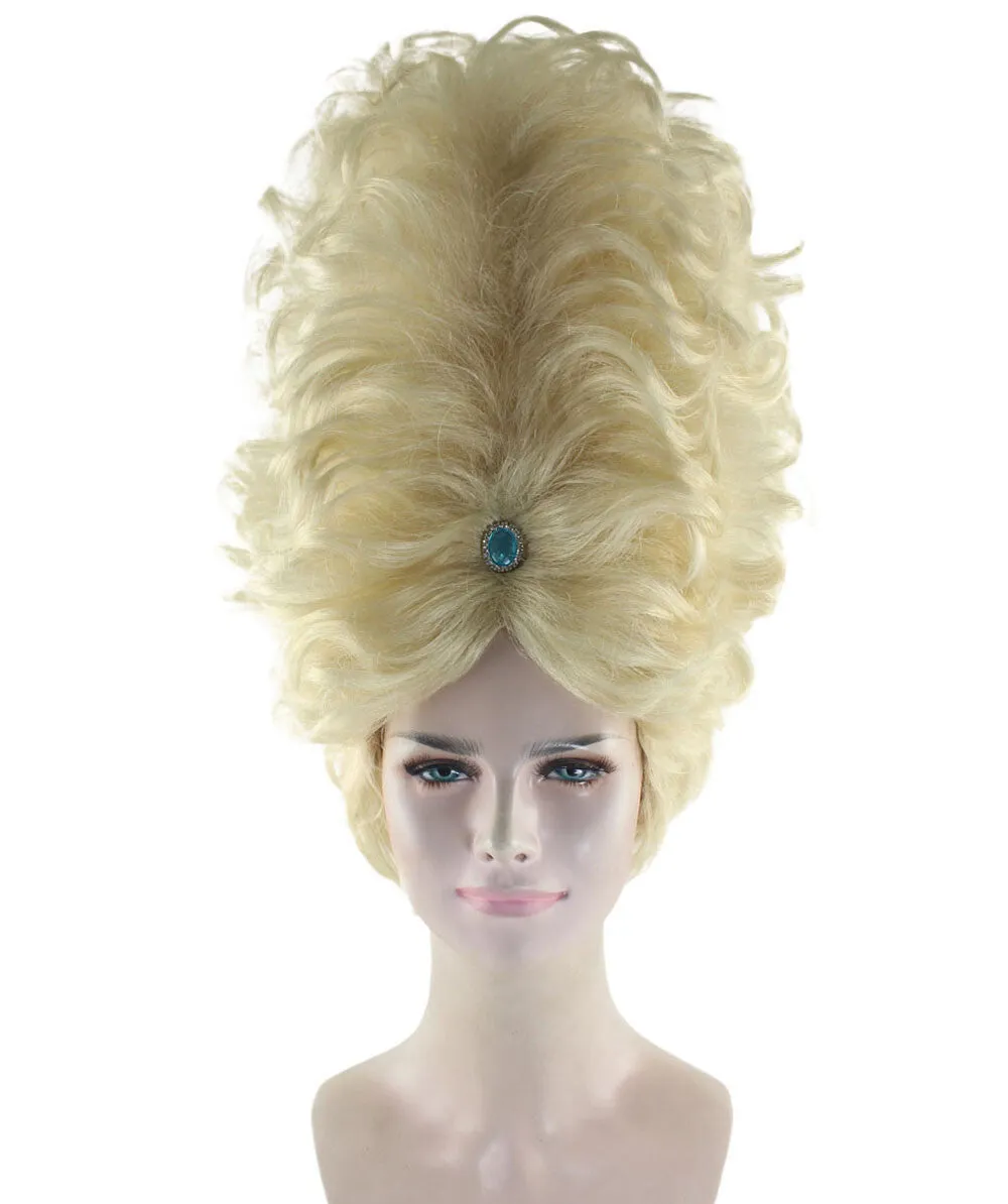 Adult Women's Long Blonde Queeny Wig | Perfect for Halloween | Flame-retardant Synthetic Fiber