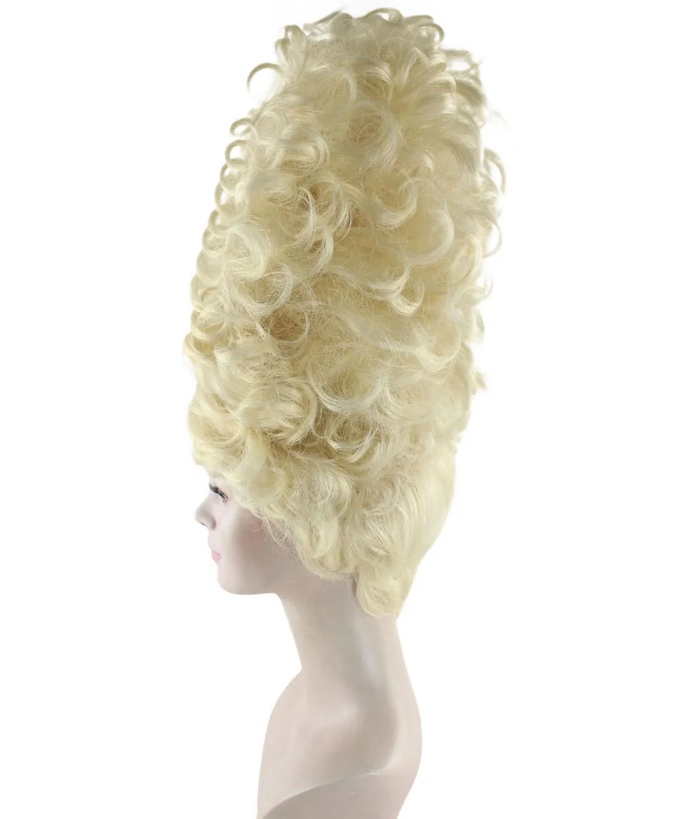 Adult Women's Long Blonde Queeny Wig | Perfect for Halloween | Flame-retardant Synthetic Fiber