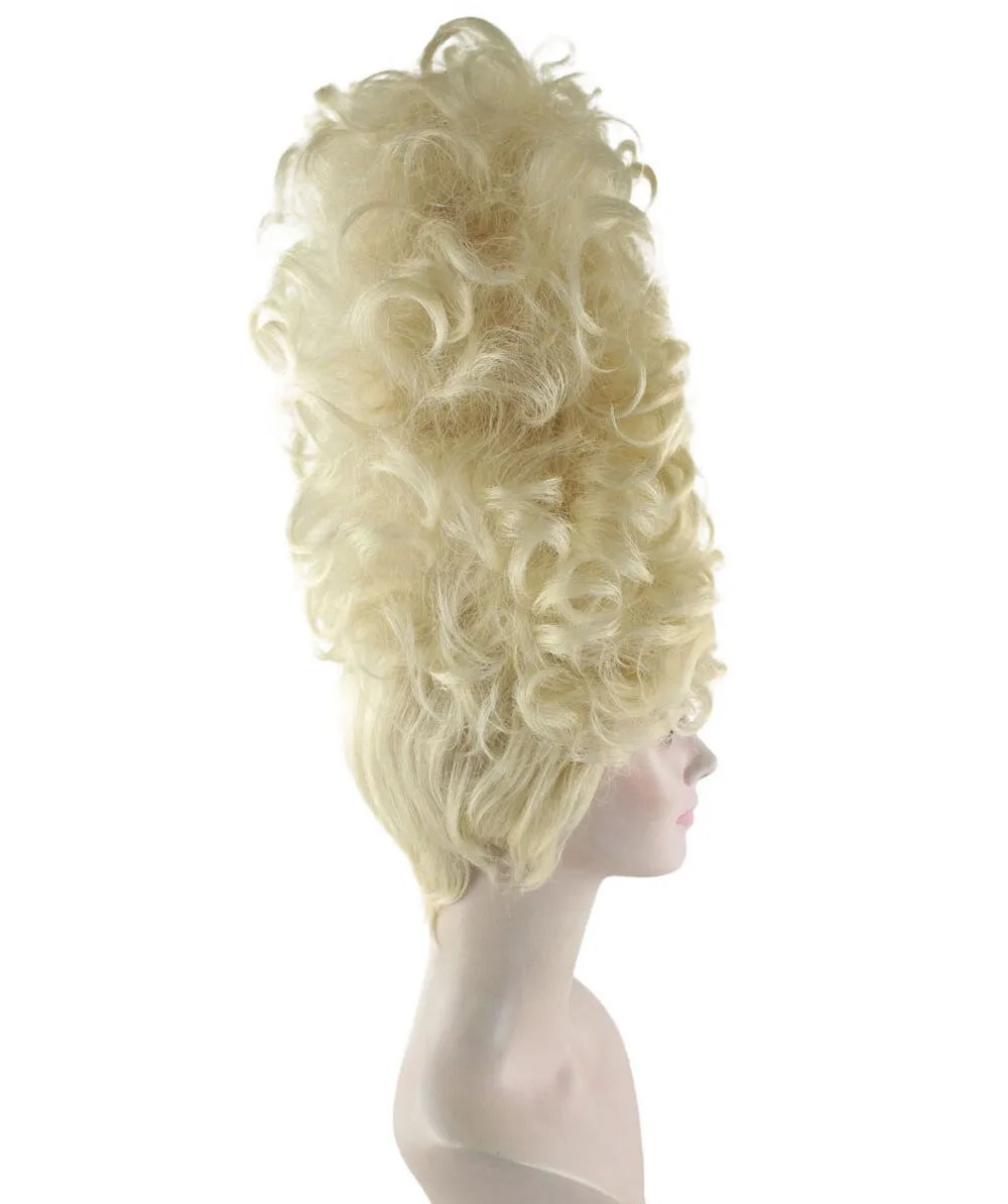 Adult Women's Long Blonde Queeny Wig | Perfect for Halloween | Flame-retardant Synthetic Fiber