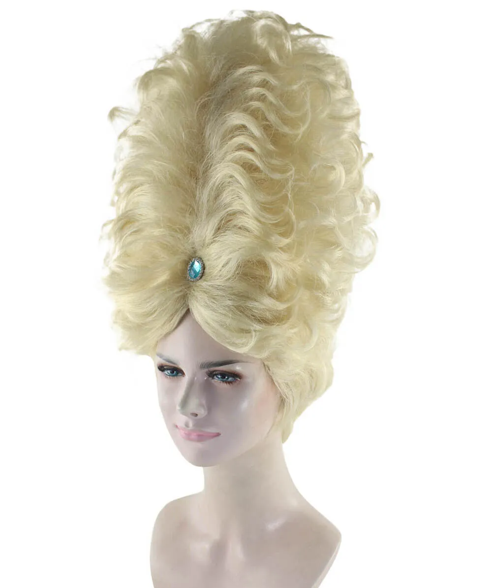 Adult Women's Long Blonde Queeny Wig | Perfect for Halloween | Flame-retardant Synthetic Fiber