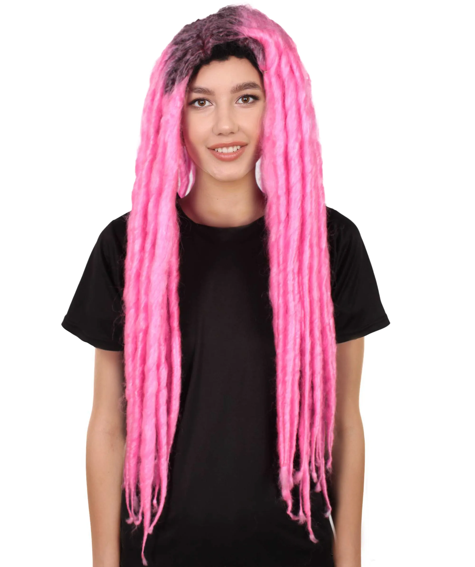 Adult Women's Long Dreadlocks Wig - Multiple Color Options.