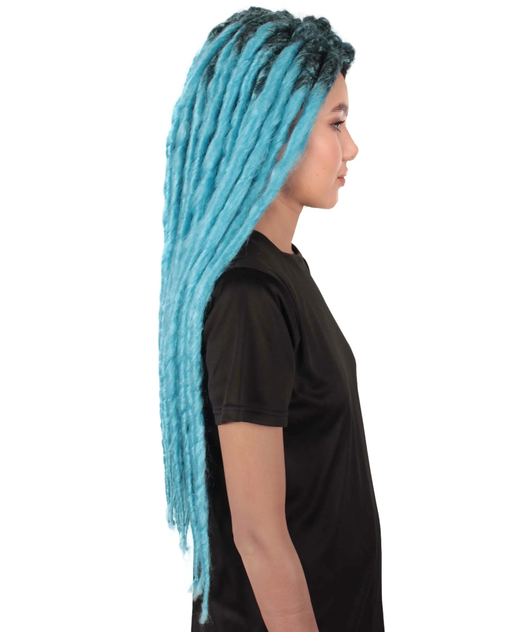 Adult Women's Long Dreadlocks Wig - Multiple Color Options.