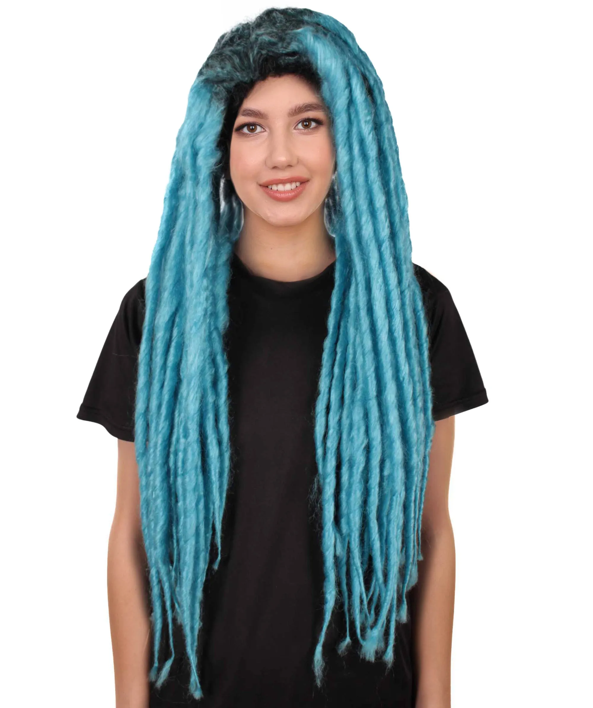 Adult Women's Long Dreadlocks Wig - Multiple Color Options.