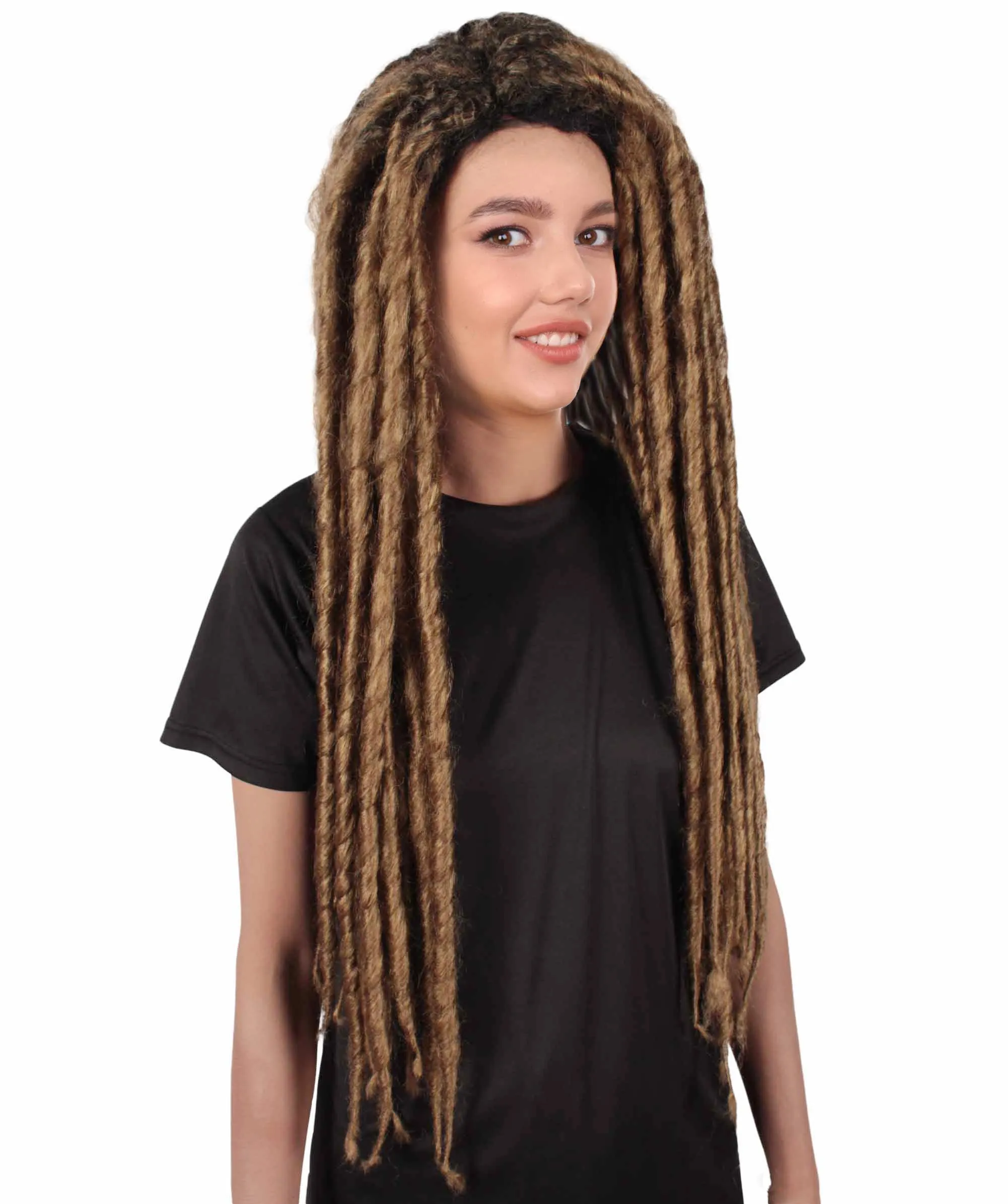 Adult Women's Long Dreadlocks Wig - Multiple Color Options.