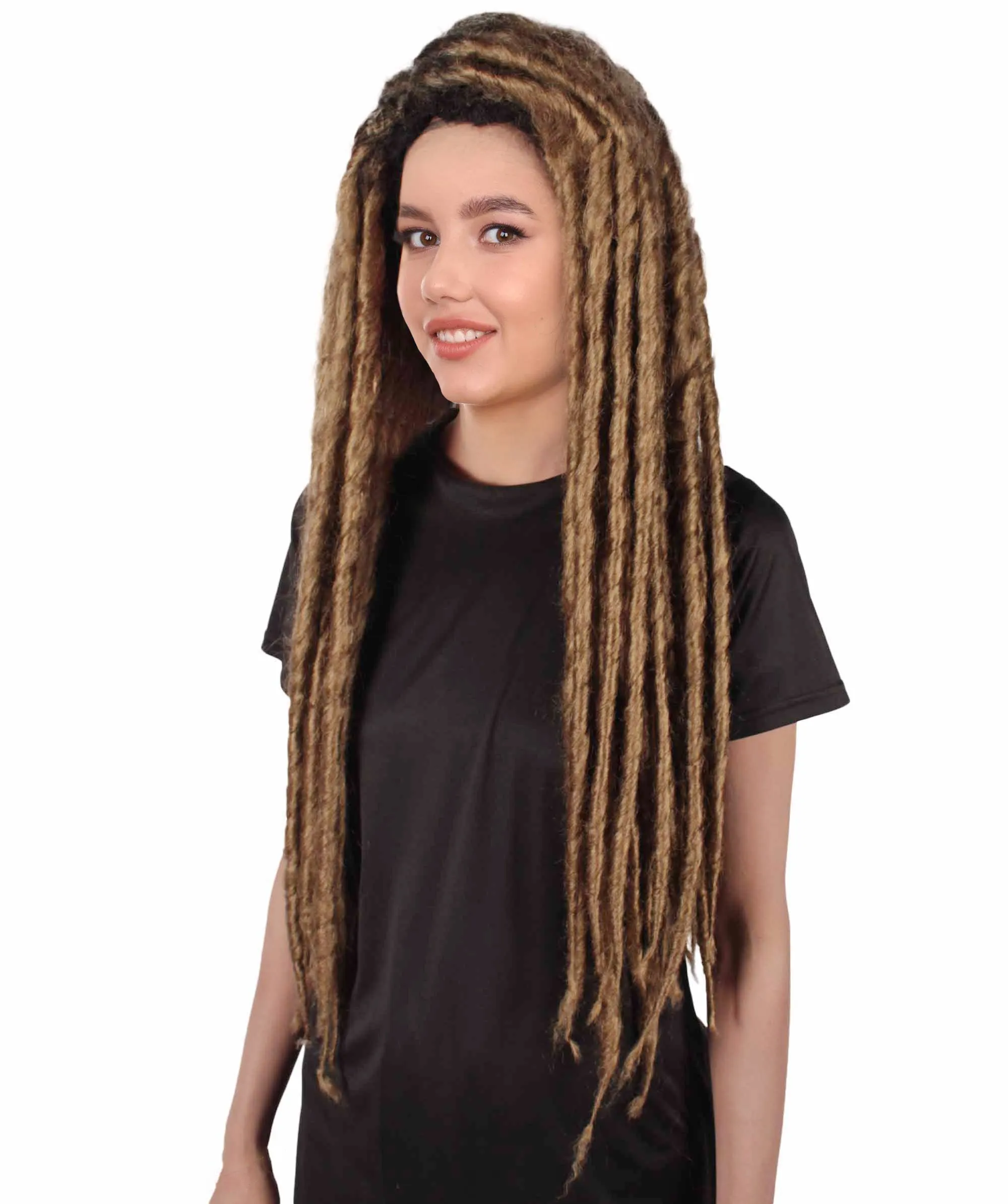 Adult Women's Long Dreadlocks Wig - Multiple Color Options.