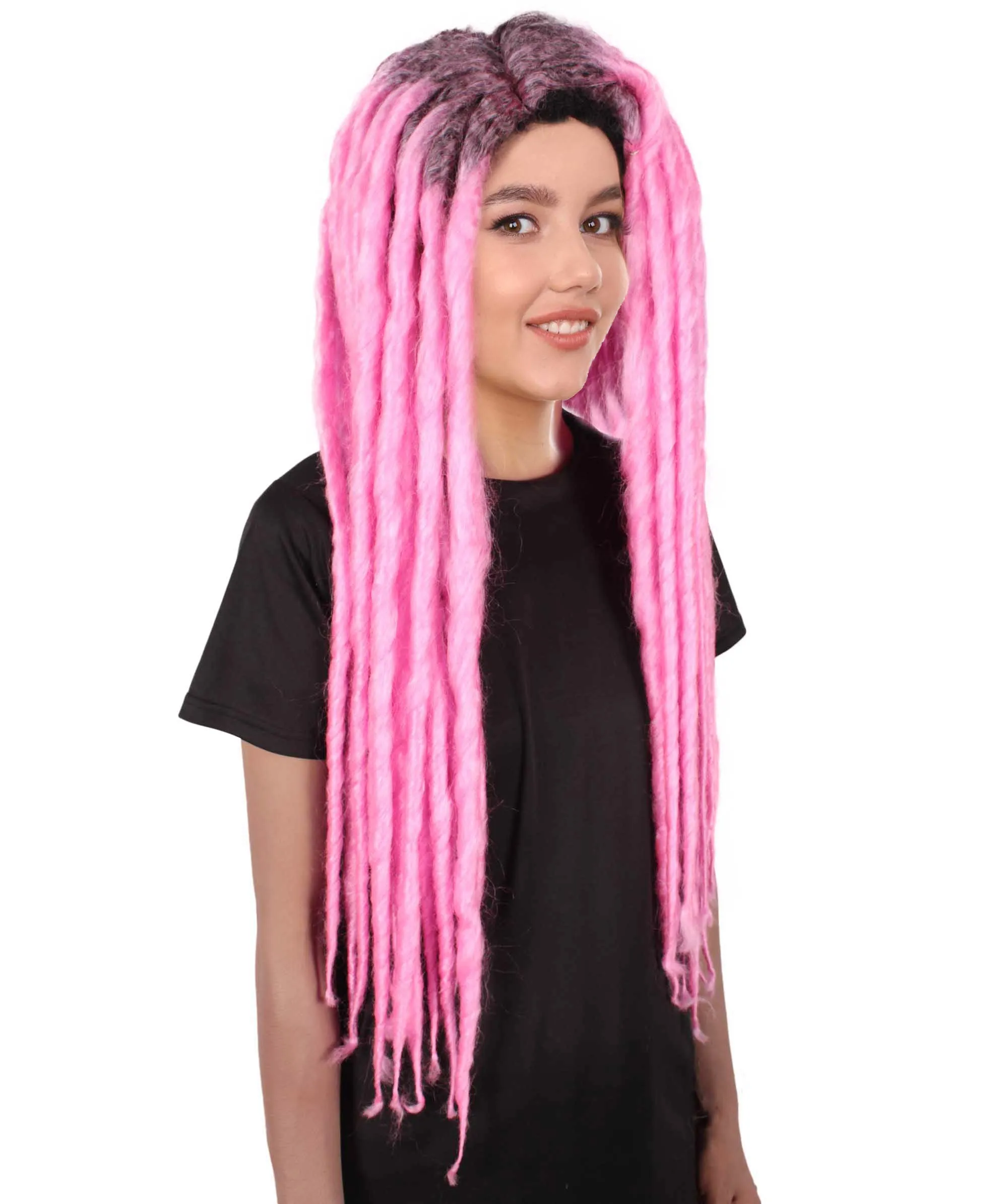 Adult Women's Long Dreadlocks Wig - Multiple Color Options.