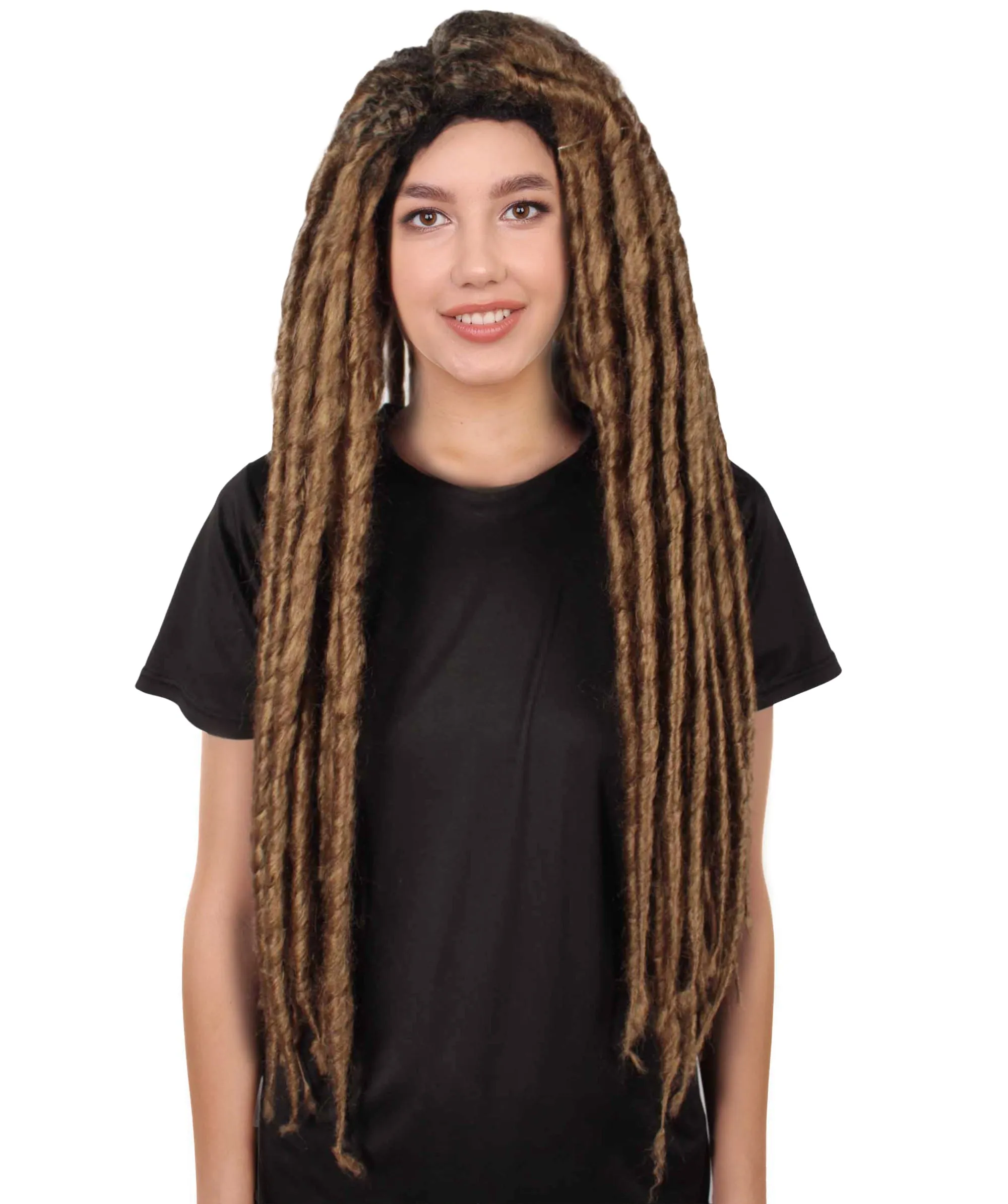 Adult Women's Long Dreadlocks Wig - Multiple Color Options.