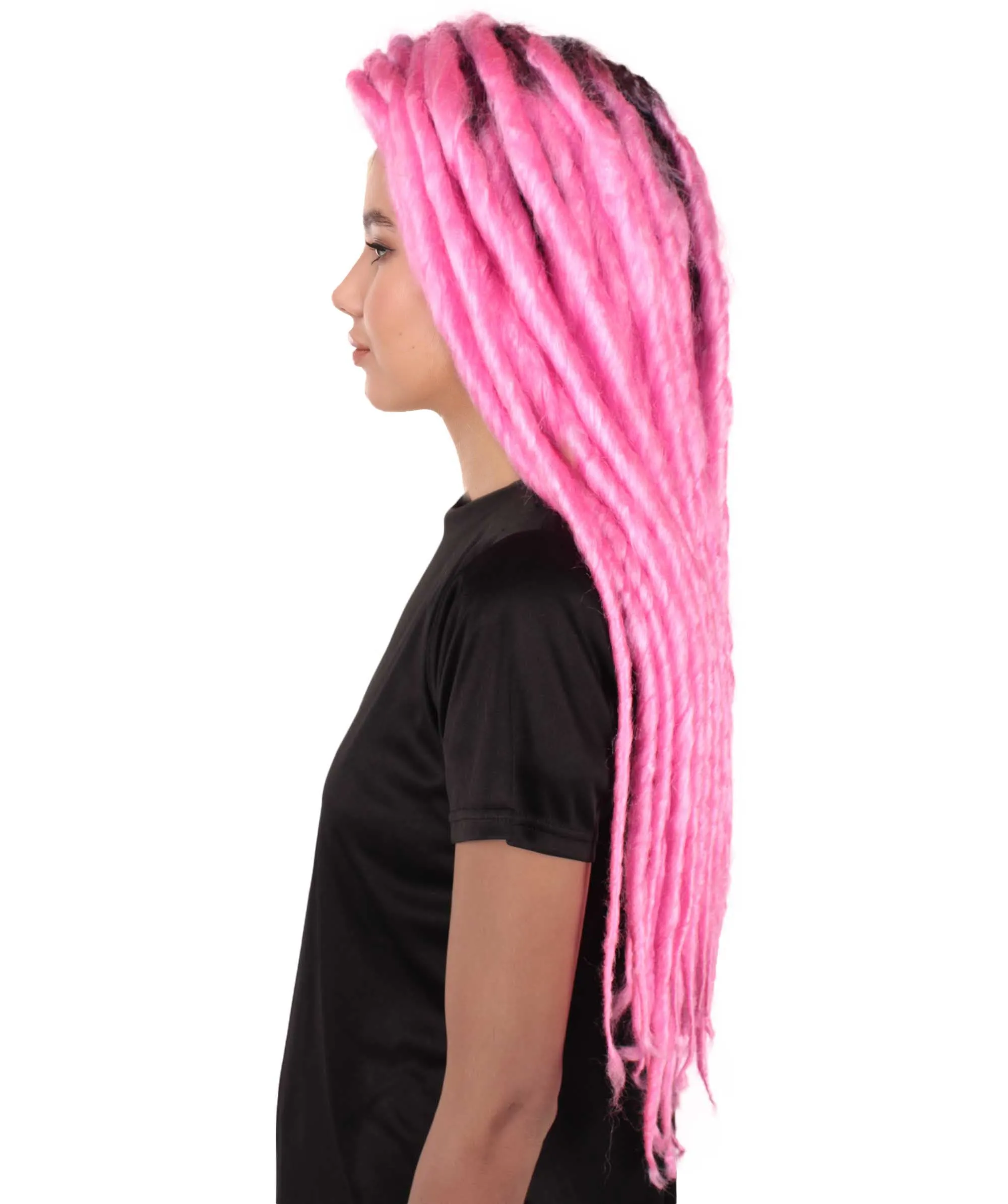 Adult Women's Long Dreadlocks Wig - Multiple Color Options.