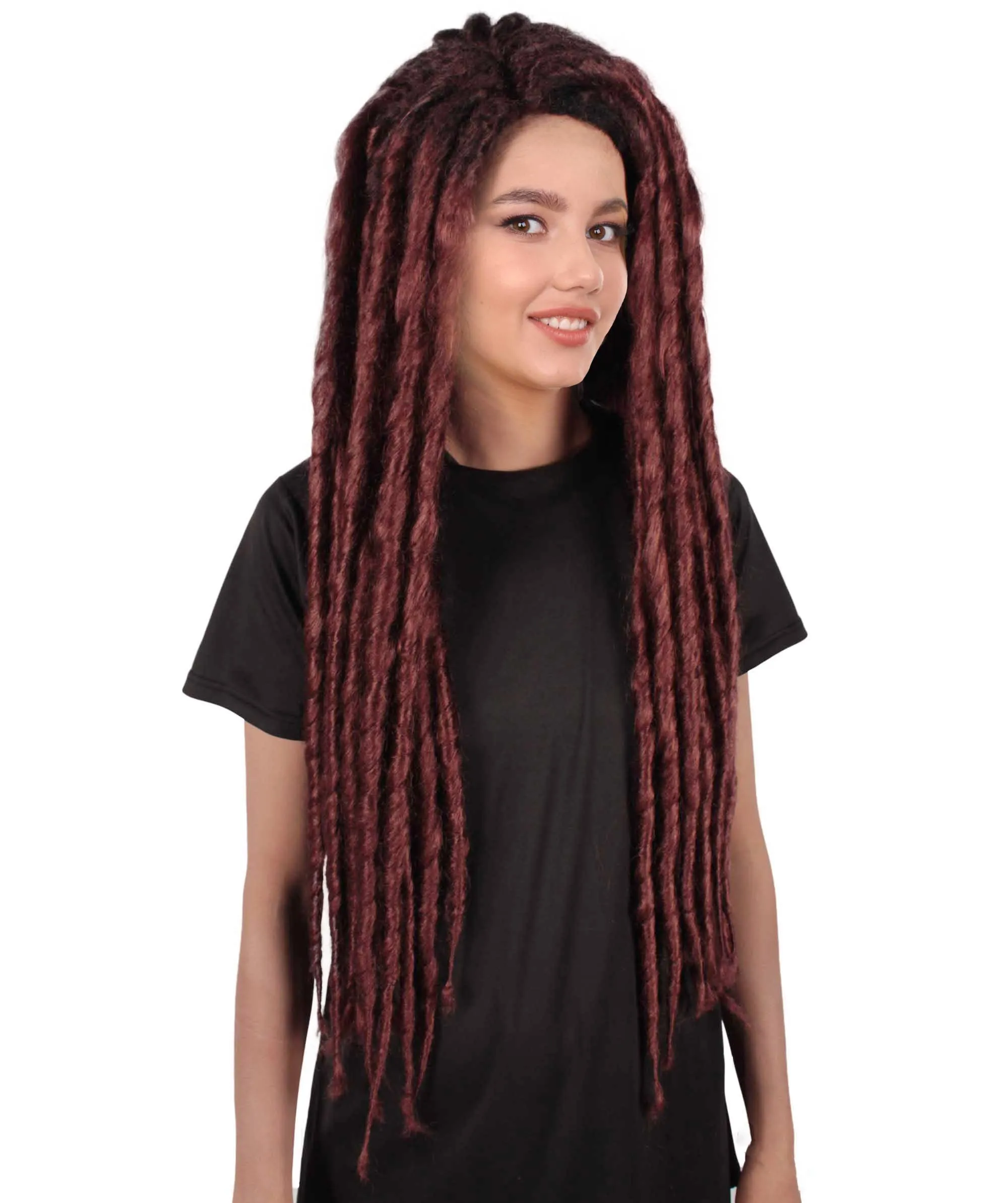 Adult Women's Long Dreadlocks Wig - Multiple Color Options.