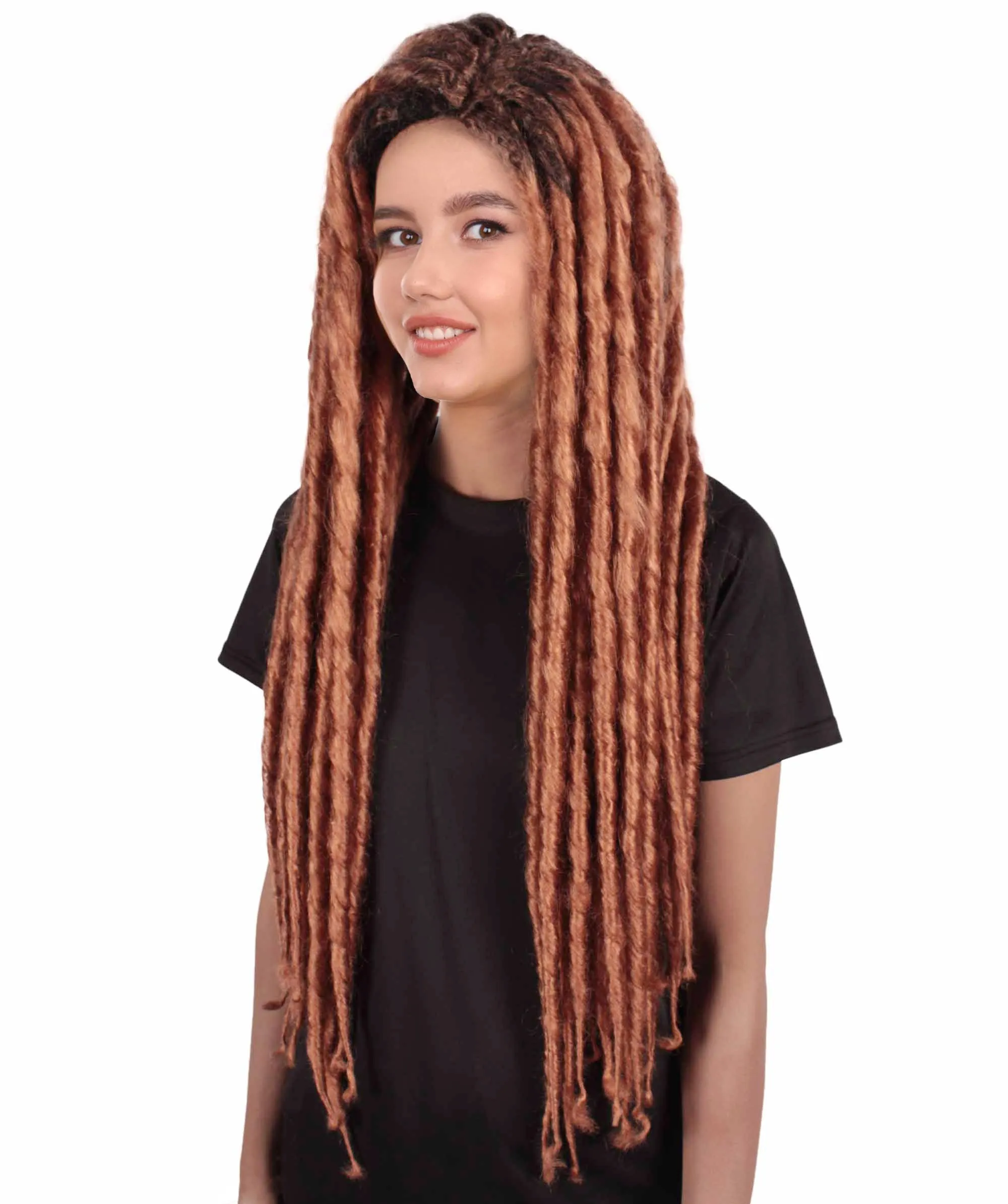 Adult Women's Long Dreadlocks Wig - Multiple Color Options.