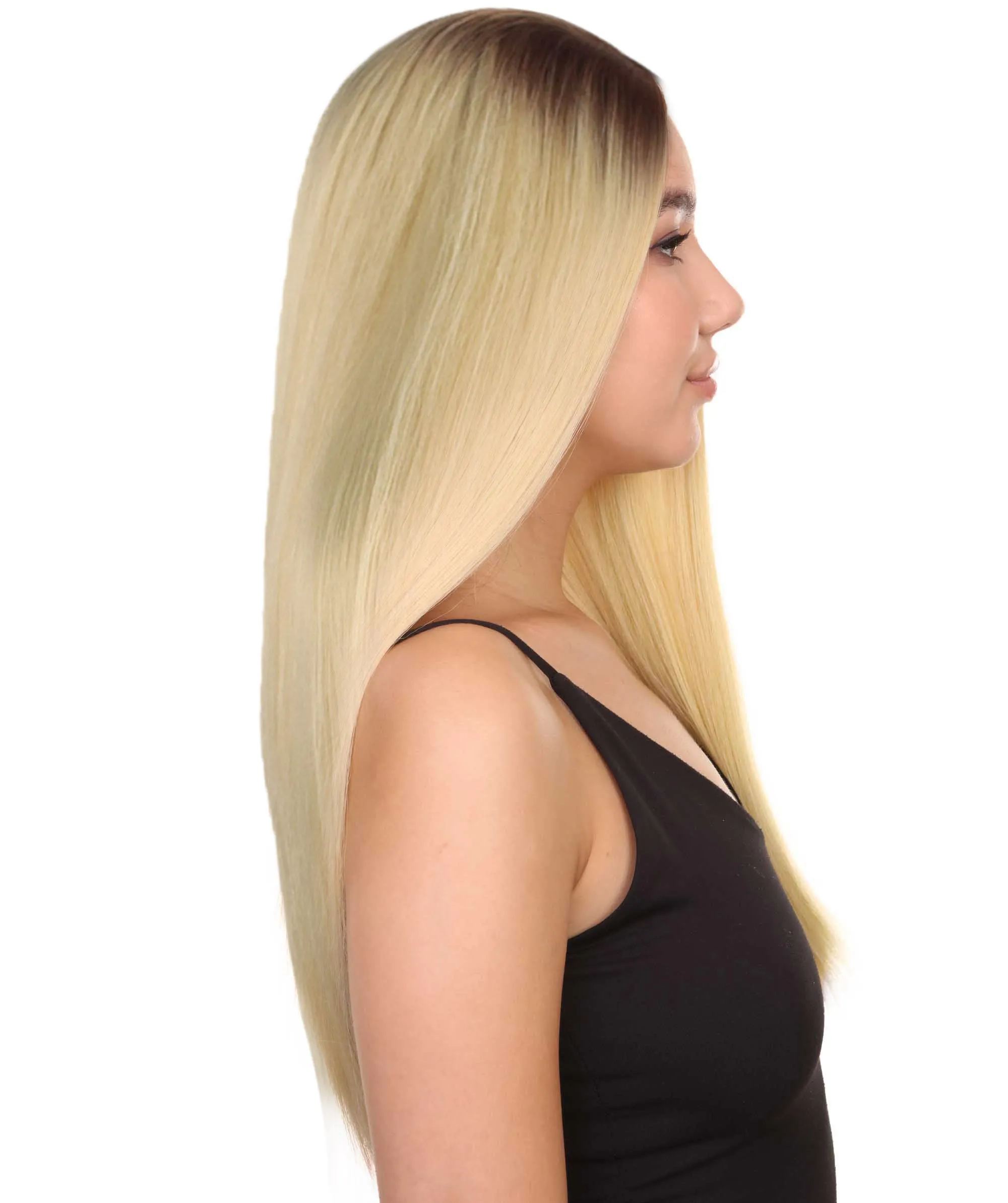 Adult Women's Long Straight Blonde Wig | Perfect for Cosplay | Flame-retardant Synthetic Fiber