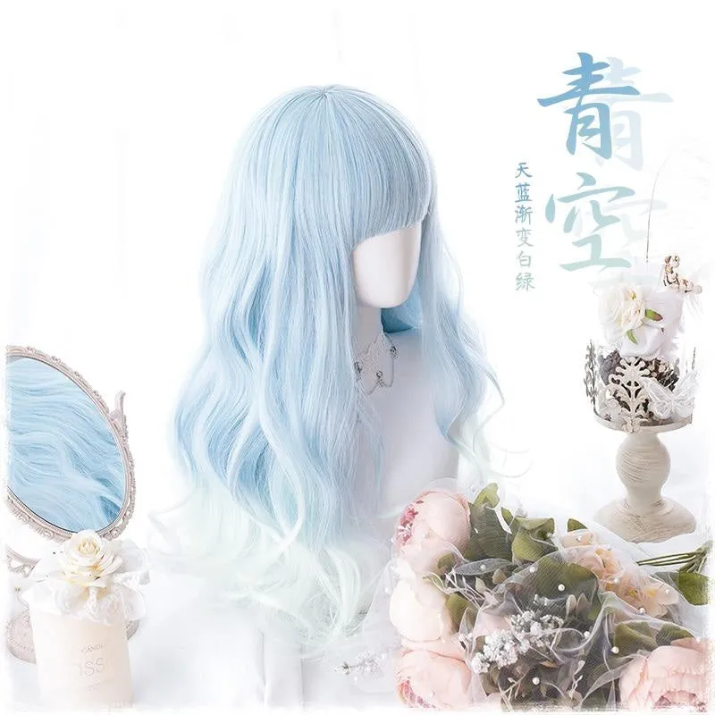 Baby Blue Wavy Wig