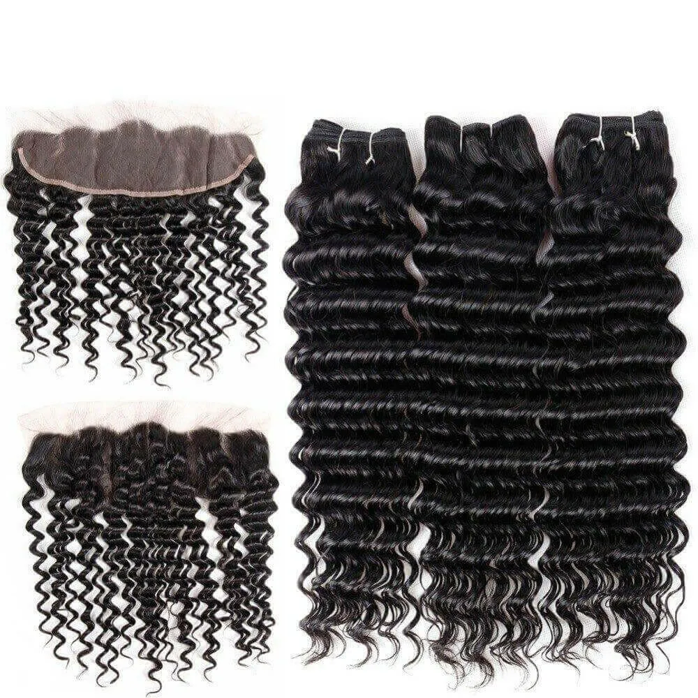 Beumax Double Drawn 12A Grade Deep Wave BUNDLES with CLOSURES &