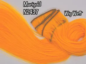 DG  Nylon Wig Weft Marigold N2437 Orange Nylon Weft 30"Wx20"L Doll Hair for Making Fashion Doll Wigs