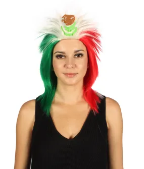 Flag Sports,80's Mullet Bob Wig | Premium Breathable Capless Cap