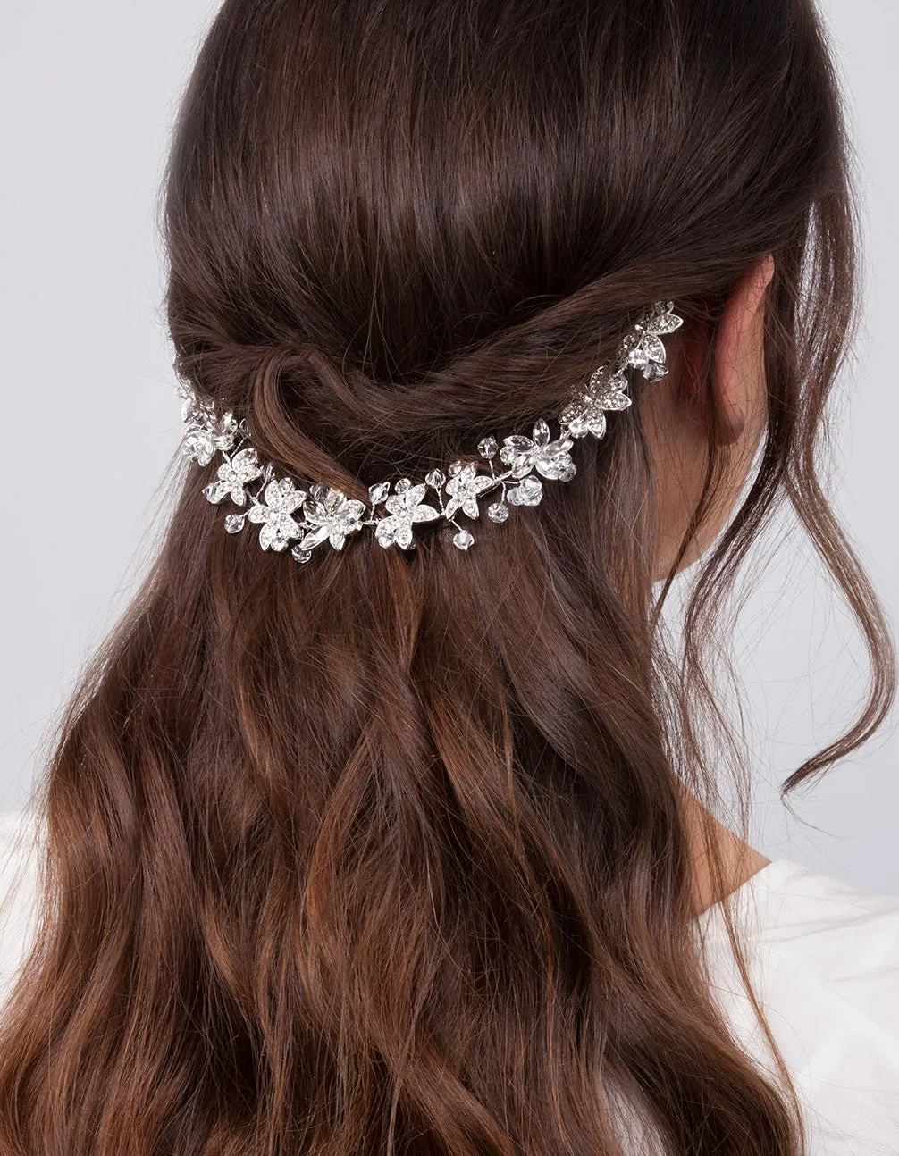 Floral Diamante Halo Hairpiece