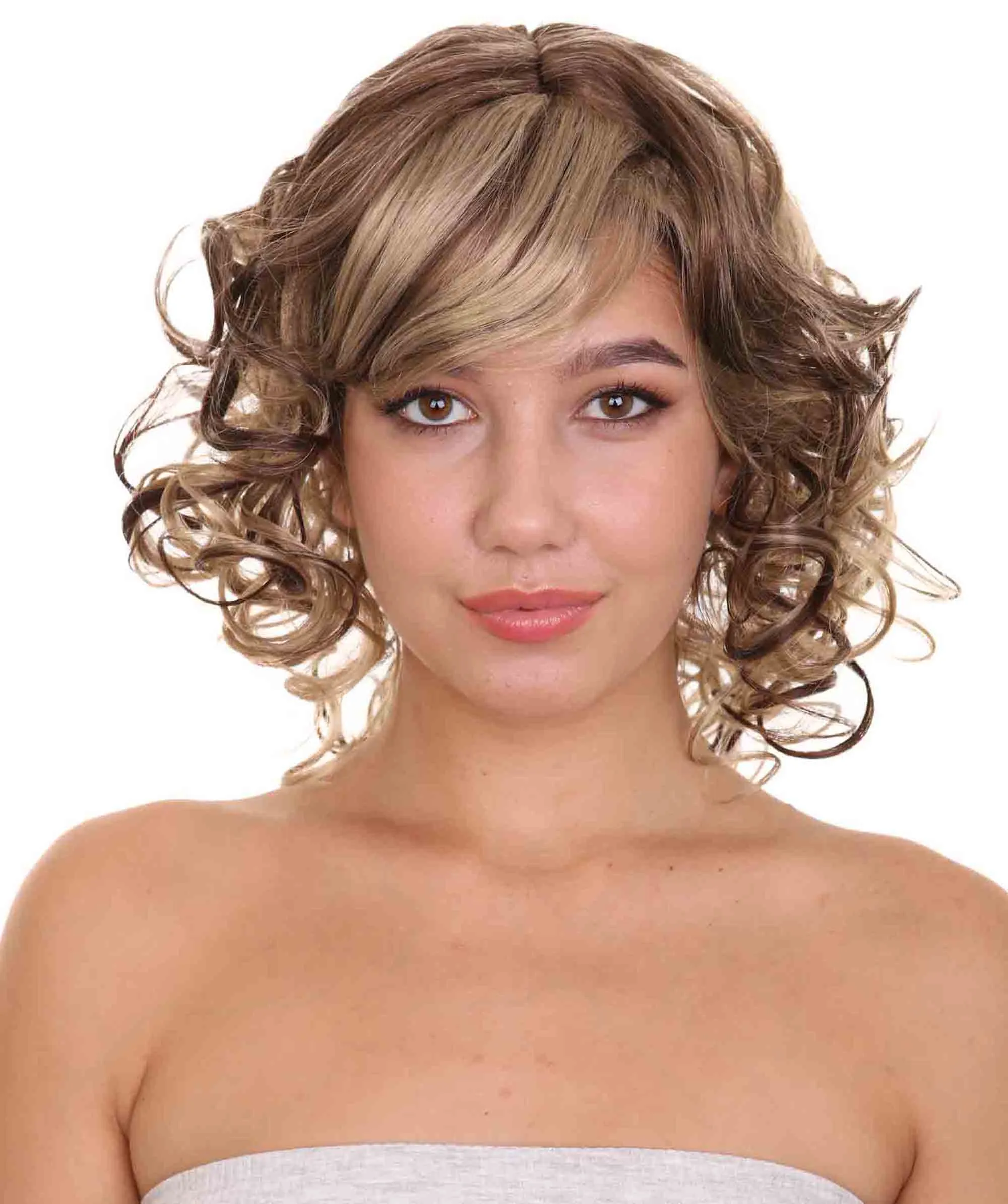 French Kiss Bianca Womens Wig | Fancy Blond Curly Character Halloween Wig | Premium Breathable Capless Cap