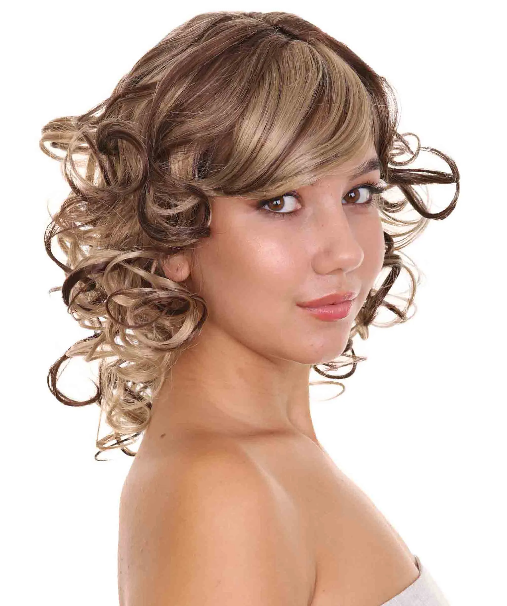 French Kiss Bianca Womens Wig | Fancy Blond Curly Character Halloween Wig | Premium Breathable Capless Cap