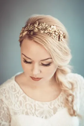 Gold bridal headband - THALIA