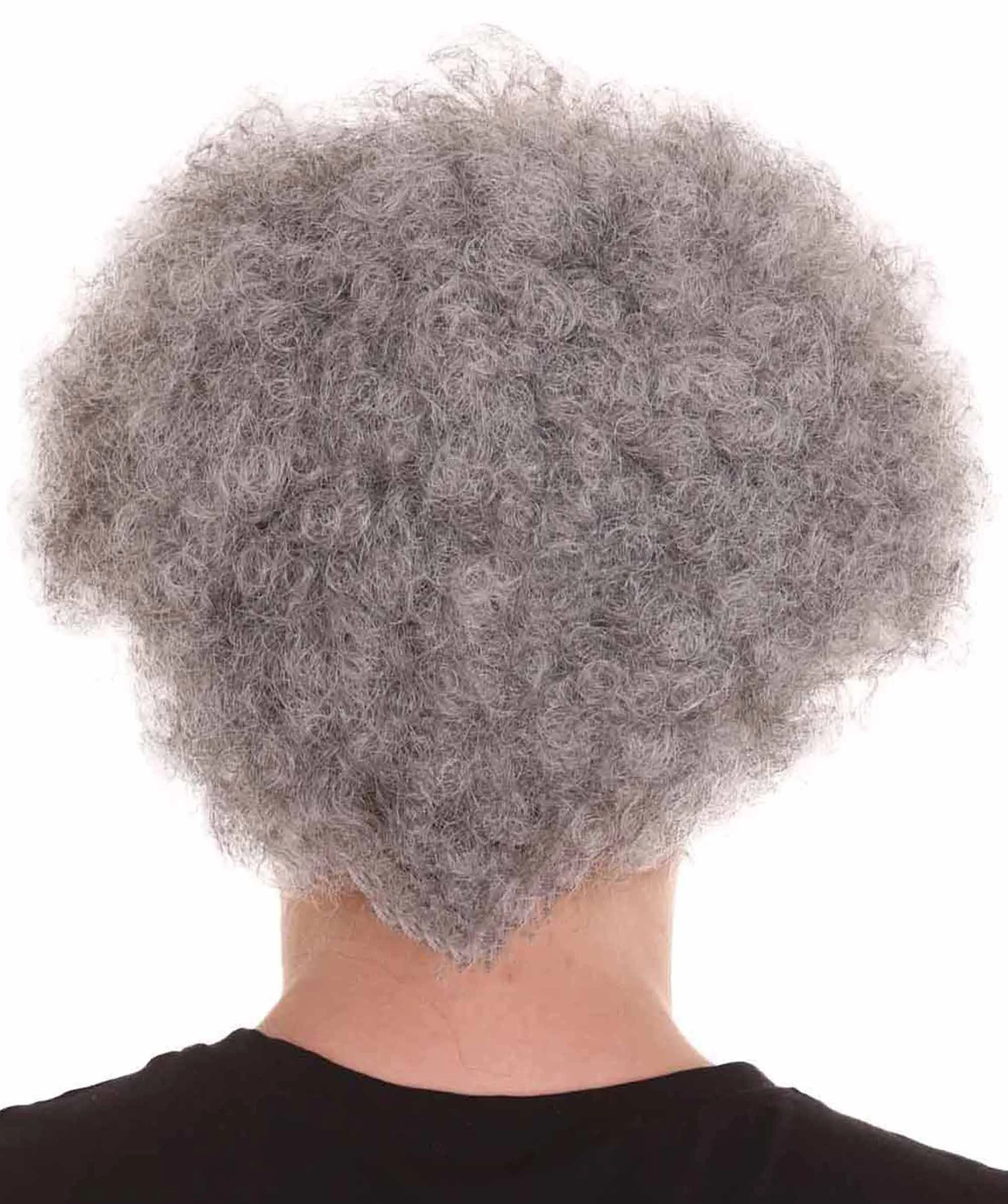 Half Bald Head Curly Men Wig, Black