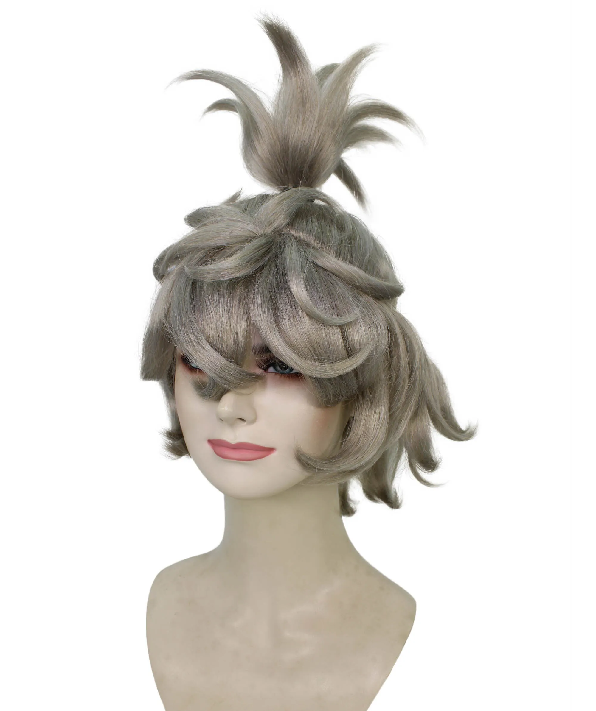 HPO Adult Men's Anime Manga Reckless Pilot Ash Short Wig, Perfect for Halloween, Flame-retardant Synthetic Fiber