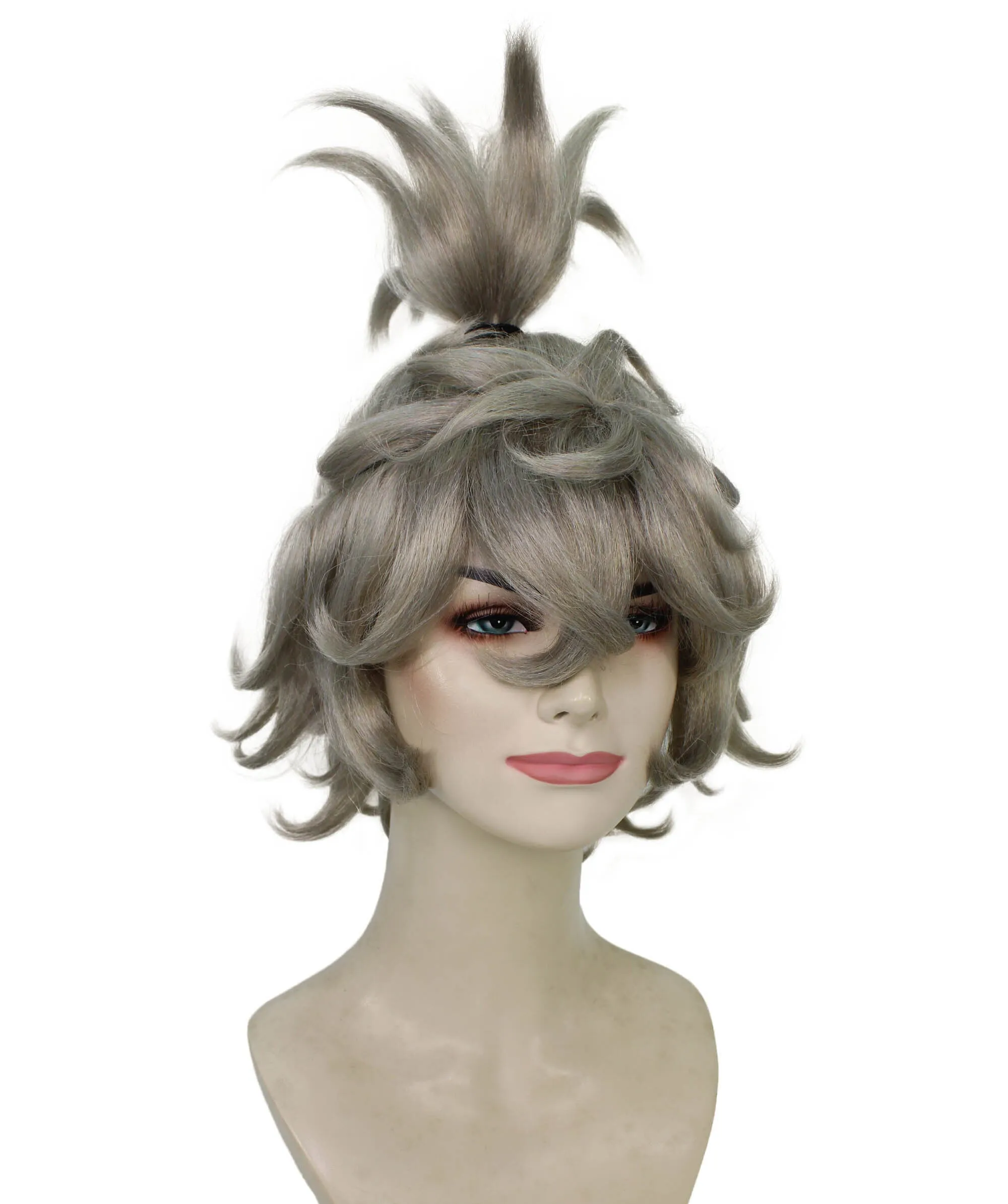 HPO Adult Men's Anime Manga Reckless Pilot Ash Short Wig, Perfect for Halloween, Flame-retardant Synthetic Fiber