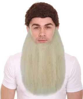 HPO Adult Men's Blonde Human Hair Long Beard I Facial Hair I Perfect for Halloween and Cosplay