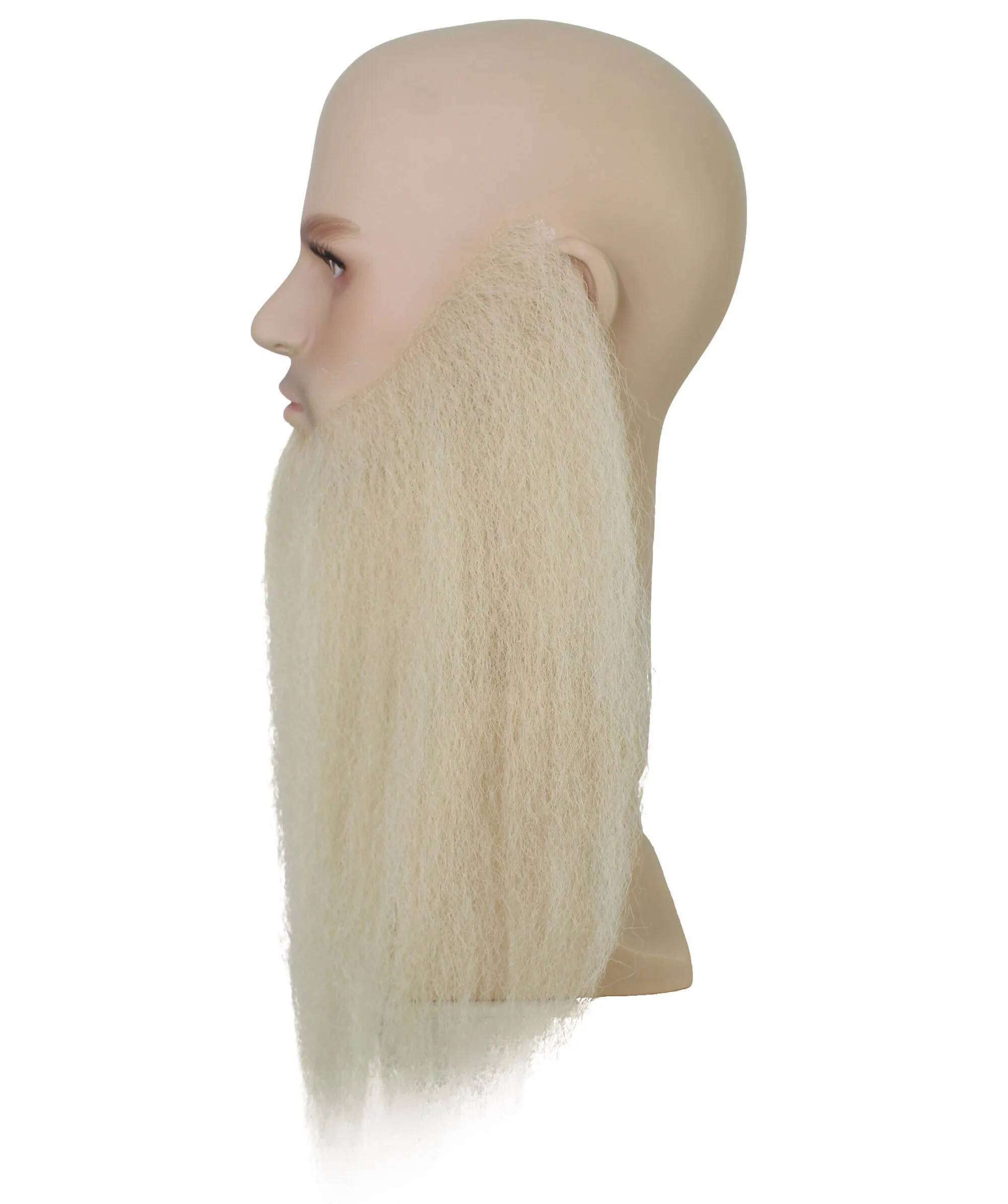 HPO Adult Men's Blonde Human Hair Long Beard I Facial Hair I Perfect for Halloween and Cosplay