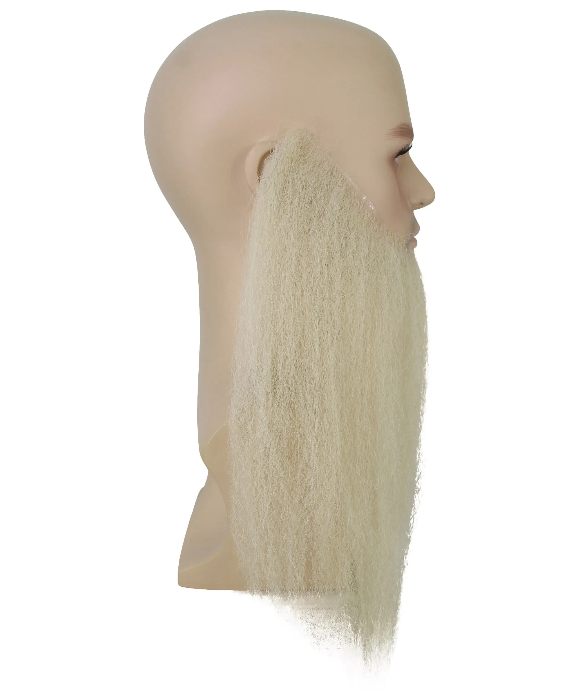 HPO Adult Men's Blonde Human Hair Long Beard I Facial Hair I Perfect for Halloween and Cosplay