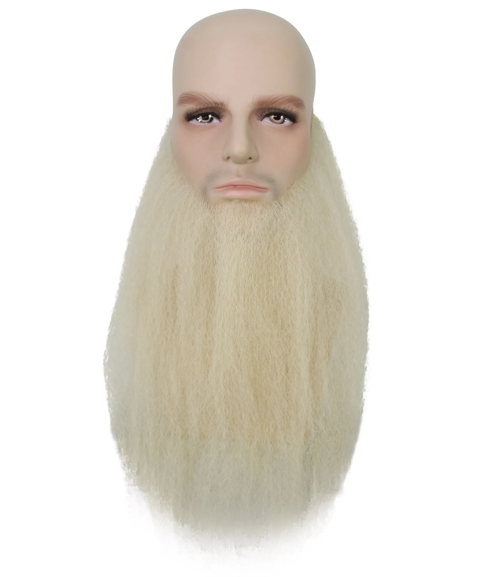 HPO Adult Men's Blonde Human Hair Long Beard I Facial Hair I Perfect for Halloween and Cosplay