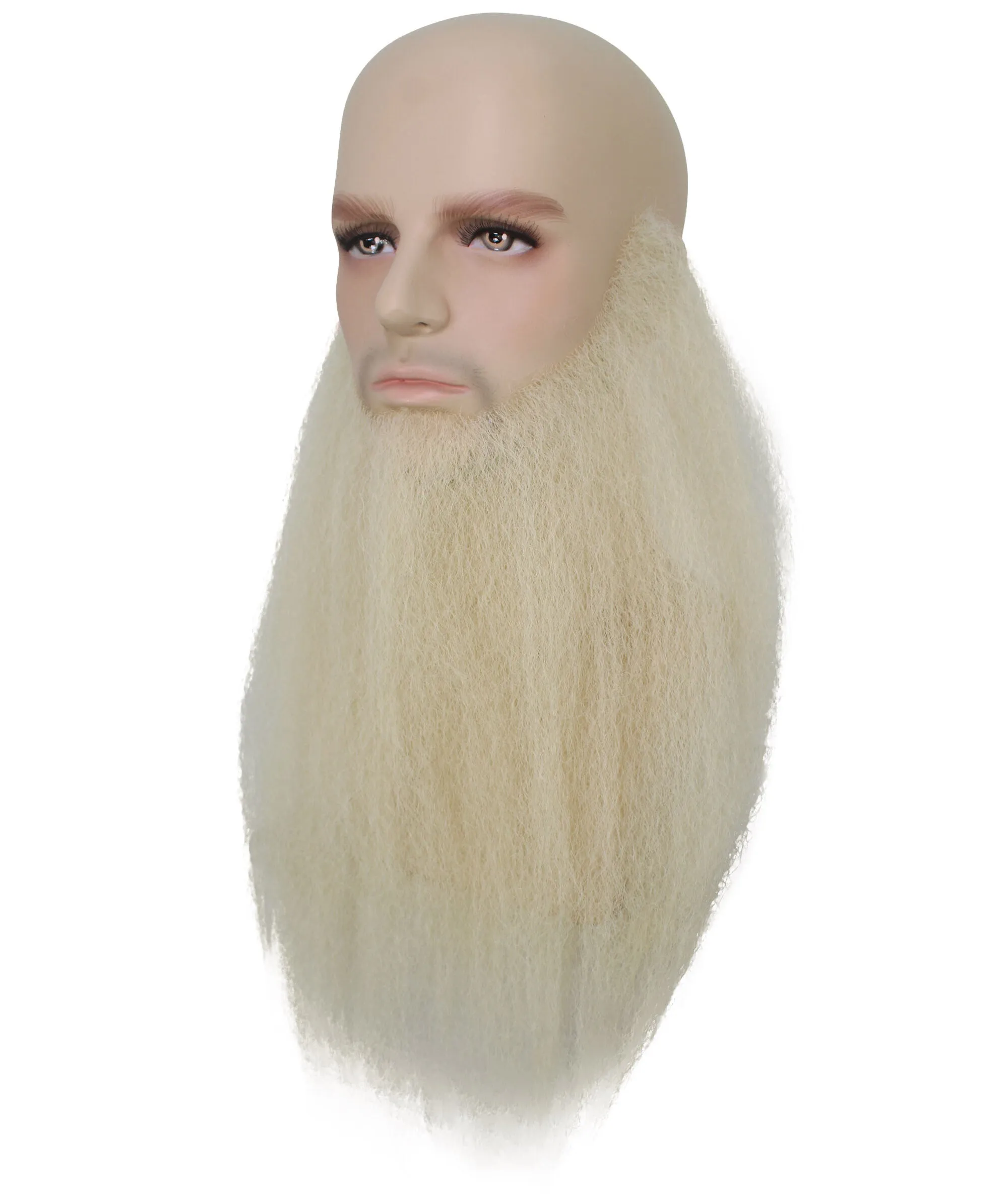 HPO Adult Men's Blonde Human Hair Long Beard I Facial Hair I Perfect for Halloween and Cosplay